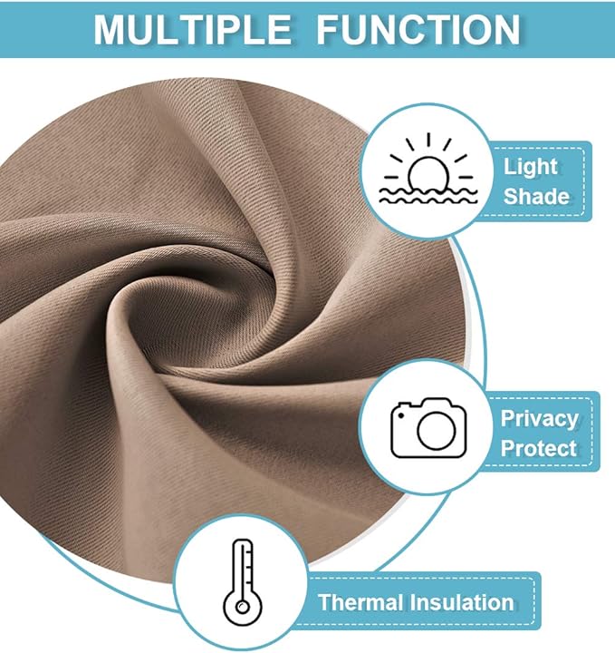 RYB HOME Privacy Curtain for Sliding Glass Door, Light Block Noise Reduce - Image 6
