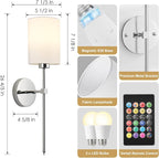 Battery Operated Wall Sconce Set of Two, Wireless Rechargeable Wall Light - Image 7