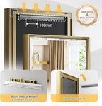 Gold Bathroom Mirror, 24x32 Brushed Gold Bathroom Mirror Beveled Edge, - Image 5