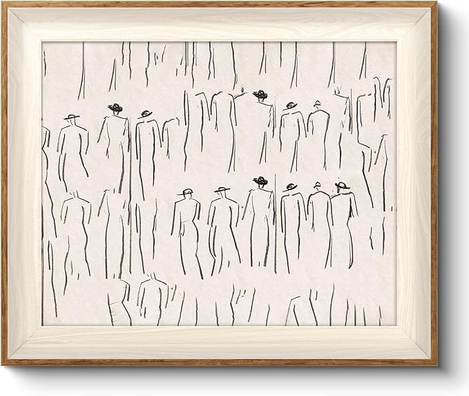 VIYYIEA Framed Wall Art for Living Room, Sketch Canvas Prints, Minimalist Home by VIYYIEAART