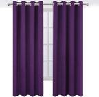 LEMOMO Purple Blackout Curtains 52 x 84 Inch Length/Set of 2 Curtain - Image 2