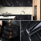 practicalWs 17.71" x 78.7" Marble Contact Paper Black/White Peel and Stick - Image 5