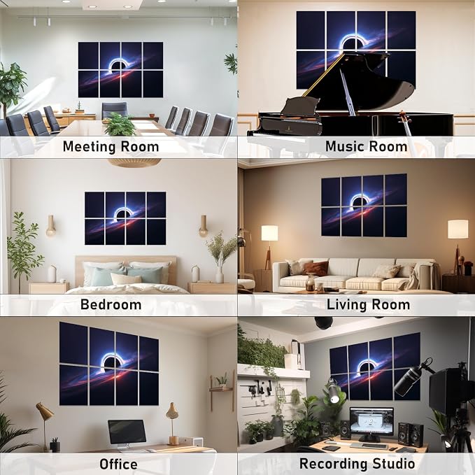 FurnoFlexArt Acoustic Panels Tiles Decorative Room Sound Proof Foam Absorbing - Image 7