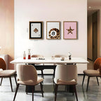 Pink and Black Leopard Wall Art, Lucky Girl 8 Ball Wall Decor Set of 3 Cheetah - Image 3