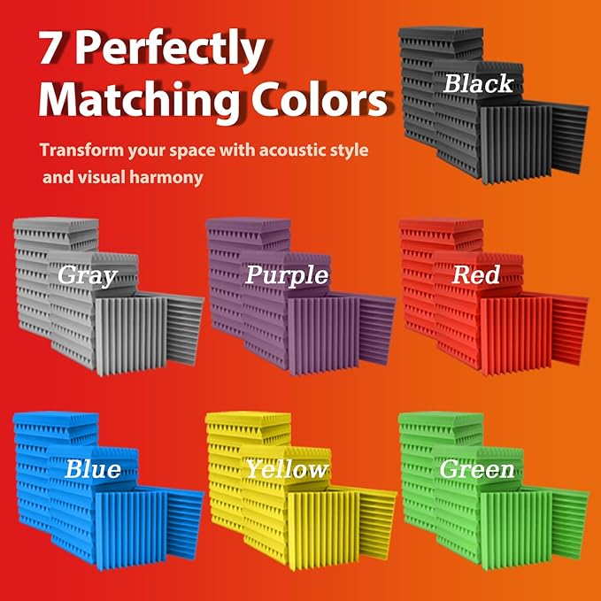 48 Pack Acoustic Panels – Sound Proof Foam Panels - Image 6
