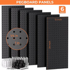 INCLY 226PCS Metal Pegboard Wall Organizer, 48x36 Inch Black Peg Board Panels - Image 3