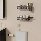 PUSDON 5-in-1 Wide Wall Mount Wrapped Mesh Kitchen Organizer & Shower Caddy Kit - Image 8