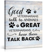 Funny Veterinarian Gifts Farmhouse Dog Canvas Wall Art Decor Veterinary Vet Gift by VAHATAN
