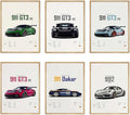 CSLGQGV Car Poster Vintage Racing Car Wall Art Supercar Canvas Prints Painting by Unknown