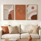 Framed Mid Century Modern Boho Wall Art by MXART
