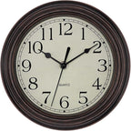 Foxtop 9 Inch Wall Clock Battery Operated Silent Non-Ticking Small Classic by Foxtop