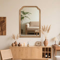 Wood Bathroom Mirror for Wall, 30 x 20 Inch Decorative Wall Mirror by BOMINICA