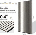 Olanglab Wood Slat Wall Panels 4 Pack, Acoustic Wall Panels, 47.24'' x 23.62" - Image 5