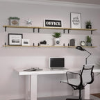 WOPITUES Wood Floating Shelves Set of 6, 24 inch Long Floating Shelves - Image 7