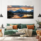 Extra Large Mountain Wall Art for Living Room Sunset Nature Grand Teton Wall - Image 5