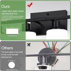 Indoi 4-Light Bathroom Light Fixtures, Matte Black Vanity Lights - Image 5