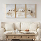 Framed Christian Wall Art Set of 3, The Last Supper Canvas Prints, Neutral - Image 2