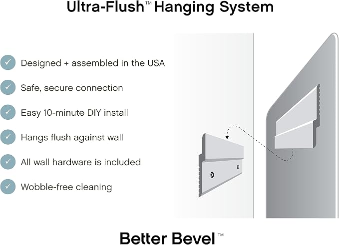 Better Bevel Frameless Rectangle Mirror | 24" x 36" Bathroom Wall Mirror - Image 8