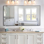 KOCUUY Bathroom Mirror, 30x55 Inch Large Black Mirrors - Image 3