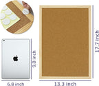 OWLKELA 17.7 X 13.3 Inch Cork Board Bulletin Board, Wall-Mounted Presentation - Image 2