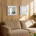 Set of 2 Boho Square Wall Mirrors - Image 5