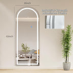 Koonmi Full Length Mirror with LED Lights 65"x26" with Dimming & 3 Color - Image 8