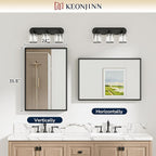 Keonjinn 24 x 36 Inch Black Bathroom Mirrors - Image 5