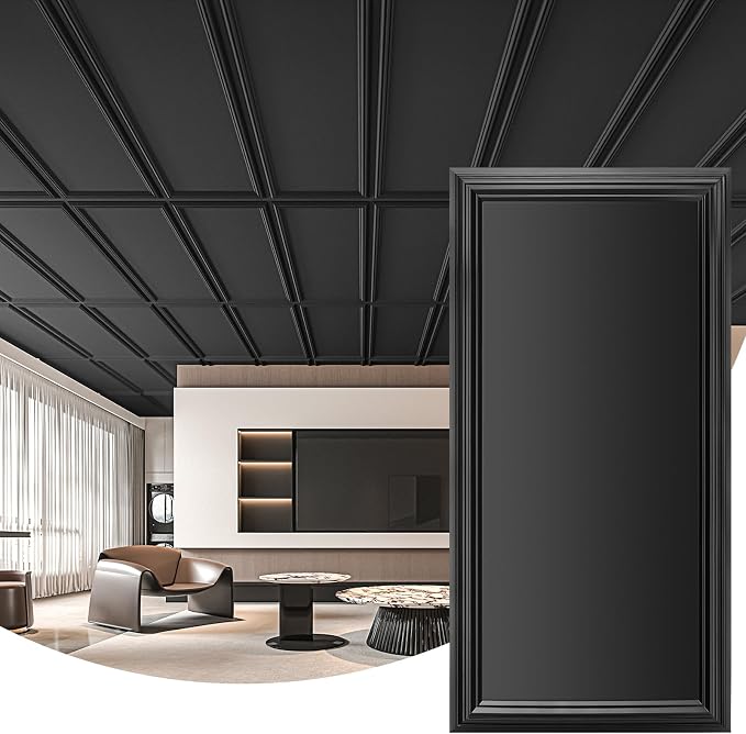 Art3d Drop Ceiling Tiles 48x24, Decorative PVC Ceiling Panels, Waterproof by Art3d