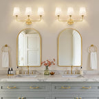 MOKATNG Bathroom Light Fixtures, 3-Light Brushed Gold Vanity Lights, Bathroom - Image 5