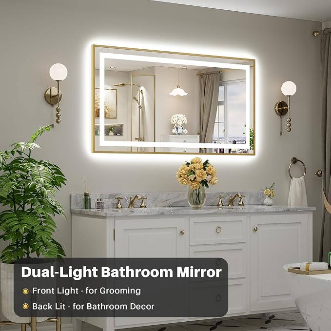 55x30 Inch LED Bathroom Mirror - Image 2