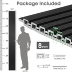 WPC Slat Wall Panels 8 Pack 96" x 8.2", Waterproof Fluted Wall Paneling - Image 5