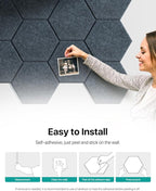 Soundsbay Acoustic Panels, 18 Pack Hexagon Soundproof Wall Panels High Density - Image 8