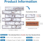 COMSTICKC 3D Faux Brick Wall Panel Peel and Stick, Not Real Brick, Small Size - Image 4