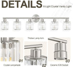 Crystal Bathroom Light Fixtures, Bathroom Lighting Fixtures Over Mirror - Image 4