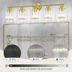 Crystal Bathroom Light Fixtures, Bathroom Lighting Fixtures Over Mirror - Image 8