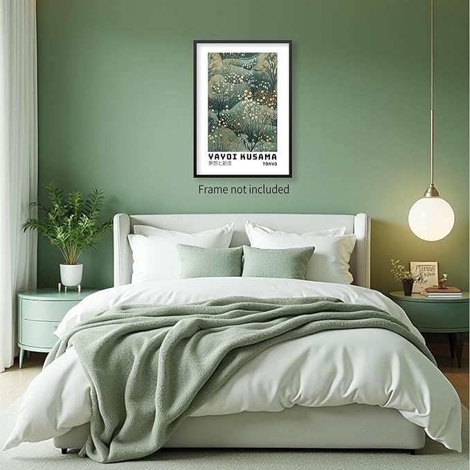 Yayoi Kusama Inspired Poster Japanese Botanical Wall Art Abstract Yayoi Kusama - Image 3