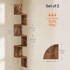 HOOBRO Corner Shelf Wall-Mounted, 5-Tier Corner Bookshelves - Image 2