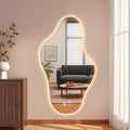 55″x31.5″ Modern Irregular LED Bathroom Mirror by Unknown