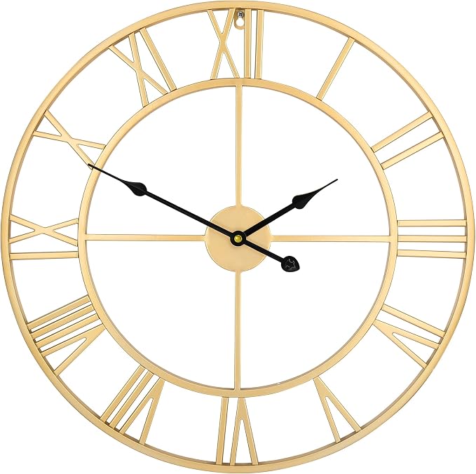 LEIKE Large Modern Wall Clocks, Silent Non Ticking, Battery Operated Roman - Image 7