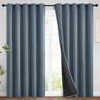 Yakamok 100% Blackout Lined Panels, Room Darkening Thermal Insulated Blackout by Yakamok