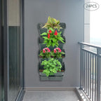 24 Pack Hanging Vertical Wall Planter, 12.99inch Wall Mounted Planter - Image 2