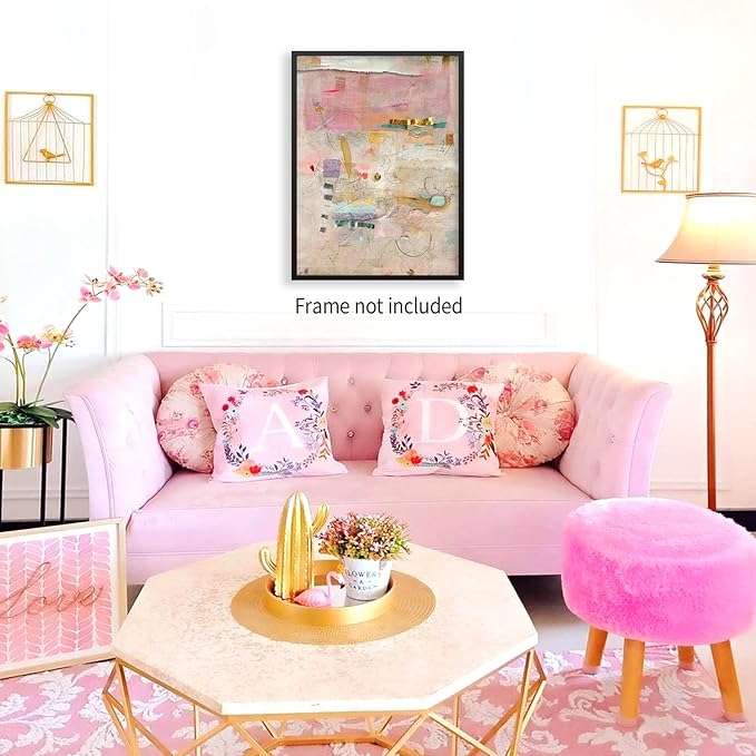 Medpol Abstract Modern Watercolor Painting Wall Art Trendy Vibrant Pastel - Image 3