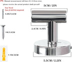 8 Pack Bath Towel Hooks, Wall Mount Towel Holder Chrome Finish Towel Rack - Image 3