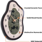 Mid Century Retro Irregular Shape Wall Clock, Silent Non-Ticking Battery - Image 2