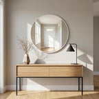 HARRITPURE Round Mirror 20" White Wall Mounted Circle Mirrors Vanity Mirror - Image 2