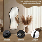 Bathroom Mirrors for Over Sink-Horizontal or Vertical Hanging 47.2"x21.6" Black - Image 6