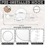 Hicarer Wall Mirror Decorative 41.34'' x 17.72'' Round Modern Metal Wall - Image 3