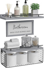 WOPITUES Floating Shelves for Wall Decor Sign, Bathroom Organizers and Storage by WOPITUESOfficial