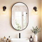 Sweetcrispy 24" x 36" Black Bathroom Mirror by Sweetcrispy