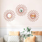 3 Pack Metal Mirrors for Wall Sunburst Wall Mirrors Home Décor Decorative - Image 5